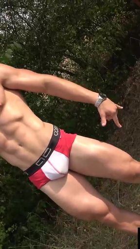 Hot Czech Muscle Worship Outdoor   Clip 2