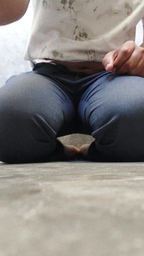 Indian Big Cock Is Pissing and Cumming at Afternoon