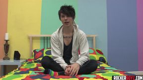 Big Dick Emo Twink Jerks off and Blows a Load