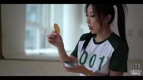 Chinese Slut Nicole Doshi gets blacked by big black cock in Squid Game-themed scene