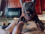 WEREWOLF GROWLING WHILE MASTURBATING!!