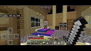 Peguei minhas amigas fazendo tesoura no Minecraft