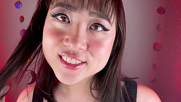 Cum on your Asian girlfriend’s face and tongue