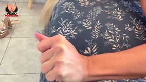 A Blonde MILF with a Big Ass Swallows My Cum and Asks for More!