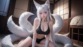 ai henti-阿狸 白发狐娘 高清多姿势猛干 巨乳多尾狐狸精性爱