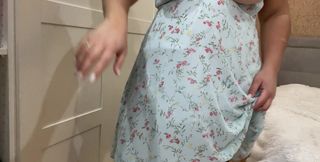 Egyptian Teen in Sexy Pantyhose Masturbates Tight Wet Hairy Pussy.