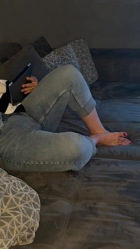 Masturbation While Watching Porn Multiple Orgasms Satisfyer Fingering Wet on Couch Solotime Time for Me