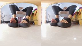 3DVR180 LINGLING black thick sandals office dwarf training