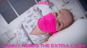 Ariel - Nanny Needs The Extra Cash 4K ( Tape Bondage , Tape Gagged , Clear Tape Gagged , DID , Hogtie , Ballgag , Stuffed Gag , OTN gag )