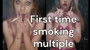 First time smoking multiple cigarettes