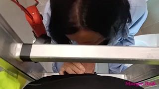 While I work, the client's wife sucks my cock! Amazing surprise betrayal