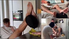 Domestic servant at my service (Feet, Ponyplay, Humiliation, Flip flops) - 4k