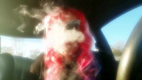 MATURE RED HEAD MRS. ROMAN CAR SMOKING VS 120 MENTHOLS