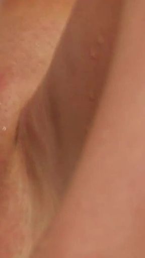 Brunette Babe Masturbates Wildly with Kitchen Faucet to Explosive Orgasm