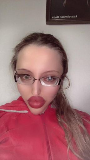 Part 2. Girl in Big Huge Eye Glasses is telling her life story about her worries and difficulties in life story in Russian language