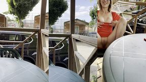 exhib sur la terrasse du mobil home