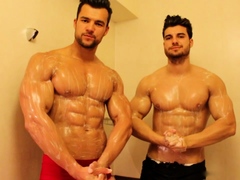 Hot Fighter Raul Muscle Brothers Shower