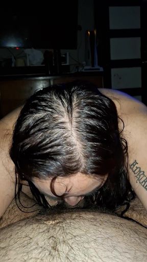 Wife Sucks Cock Till I Cum in Her Mouth