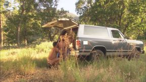 Romantic Couple Drive to Fuck Rough in the Wild
