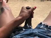 A walk in the park with Piss and Cum (TS PublicPrincess)