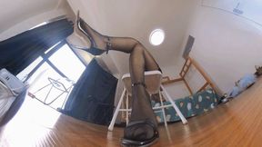 VR360 LELE Stockings High Heel Sandals Humiliate Jamie