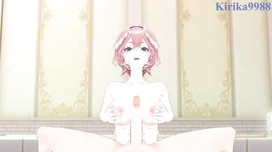 Takane Lui white swimsuit creampie cumshot hentai 3D anime