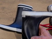 Cum on Aigle rubberboots
