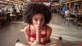curly nigerian girl gets extreme pleasure from being fucked in public. [ai]