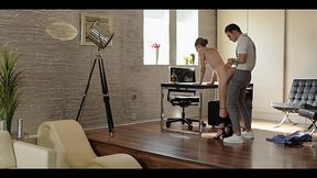 Blonde Secretary Freeze Fucked - Tiffany Tatum Creampie Cum in Mouth Time Stop Sex