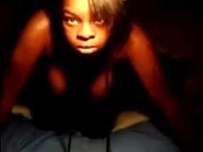 18 yo dark chocolate Delilah is posing teasingly on webcam