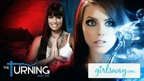 Adriana Chechik gets deepthroat and fucked in lesbain sex