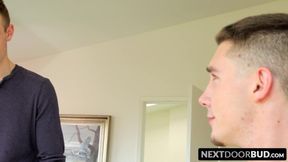 Skinny homo butt fucked by his muscular lover from behind