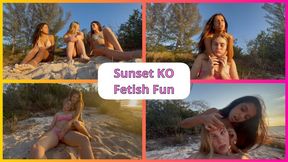 Sunset Beach KO Fetish Fun 1080p (ft. Aria Nicole, Nathalia, and Tyler Lynn)