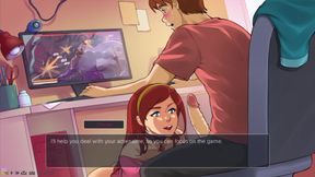 MILFs Plaza 49 - Stepsister Showed up Out of Nowhere While I Was Gaming and Gave Me a Blowjob - by Eroticgamesnc