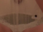 First huge squirt from showerhead