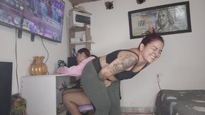 He managed to distract my girlfriend who was working on her computer and he threw so many disgusting farts to distract her and make her feel my wet farts in leggings