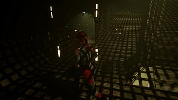 Furry werewolf girl gets her big tit fucked in adult horror game