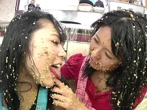 Hot Subtitled Natto Sploshing Action Between Extreme Japanese Lesbians