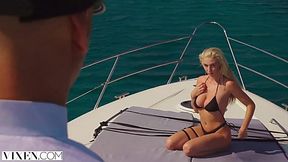 Hot Blonde Babe Gets Fucked on the Beach