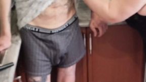 Stepmom takes a cumshot break before noon