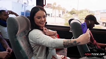 Sexting on the Bus - TeenPervert