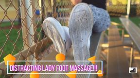 Annoying lady gets a Foot Massage