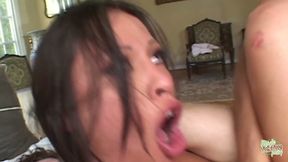 Two Guys Spitroasting One Slutty Woman and Giving Her Double Penetration