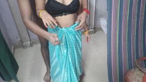 Big Tits Indian MILF Bhabhi Seducing Husband
