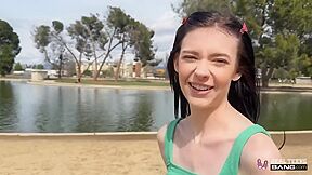 Skinny Teen 18+ Bella Nova Shows Us Her Pussy Grip