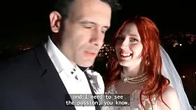Vip4k. a naughty redheaded bride filmed a homemade porno vid with her spouse right after the wedding