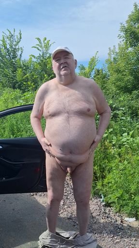 Outdoors near the forest