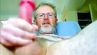French daddy Jean Francois solo masturbation with big cock