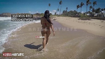 Fui para praia usando meu biquini string e com plug no cuzinho, encontrei com Realizador Baiano e me exibir muito