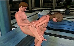 Hot 3d cartoon brunette shemale babe getting fucked